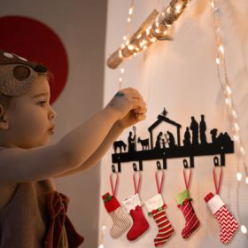 CIFbuy Aluminum Christmas Nativity Scene Wall Hanging Decor Religious Holiday Gift For Home(TikTok, Temu Pick-up Service)