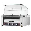 VEVOR Hot Dog Roller, 30 Hot Dog 11 Rollers, Stainless Steel Sausage Grill Cooker, 1950W Hot Dog Machine with Bun Warmer, Cover, 3 Temp Control