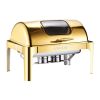 VEVOR Roll Top Chafing Dish Buffet Complete Set, 9Qt Stainless Steel Chafer with Full Size Pan