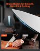 VEVOR Kitchen Knife Set with Block and Sharpener, 15 Piece High Carbon Stainless Steel Sharp Knife Set, Kitchen Cutlery with Ergonomic Handle