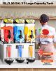 VEVOR Commercial Frozen Drink Maker, 15Lx3 Triple Tank Slushy Machine, 180 Cups Stainless Steel Margarita Smoothie Frozen Drink Machine
