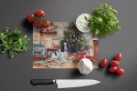 NEW English Springer Spaniel Christmas Cookies Glass Cutting Board Decorative Tempered Glass Kitchen Cutting and Serving Board Large Size Chopping Boa