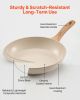 VEVOR Frying Pan Skillet, Aluminum Egg Fry Pans, 3 Piece (8, 9.5, 11 in), Nonsitck Ceramic Heavy-Duty Skillets with Heat-Resistant Handle