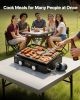 VEVOR Commercial Griddle, 22.4" Heavy Duty Manual Flat Top Griddle, Countertop Gas Grill with Non-Stick Cooking Plate, Steel Natural Gas Griddle