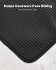 VEVOR Pot Holders, Heat Resistant to 500 Fahrenheit with Ribbed Soft Anti-Slip Silicone Strips