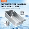 VEVOR 6 Pack Hotel Pans, Full Size Anti-Jam Steam Pan, 0.8mm Thick Stainless Steel Restaurant Steam Table Pan, 6-Inch Deep Commercial Table Pan