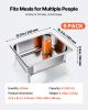 VEVOR 6 Pack Stainless Steam Hotel Pans, 1/2 Size Table Steam Pan
