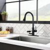 3-in-1 Kitchen Faucet with 3-Color LED Temperature Display, Press-Type Glass Rinser, High-Arc Pull-Down Sprayer, 3 Spray Modes