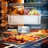 VEVOR 6 Pack Hotel Pans, Full Size Anti-Jam Steam Pan, 0.8mm Thick Stainless Steel Restaurant Steam Table Pan, 6-Inch Deep Commercial Table Pan
