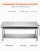 VEVOR 5-Pan Commercial Food Warmer, Electric Steam Table with Independent Temperature Control