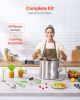 VEVOR Canning Supplies Starter Kit, 9 Pieces Stainless Steel Water Bath Canning Kit for Beginners, Canning Tools Set: Pot, Rack, Lid, Funnel, Tongs