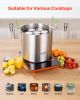 VEVOR 21 QT Canning Pot with Rack and Lid, Stainless Steel Waterbath Canner with Dual Handle and Glass Lid, Compatible with All Cooktops: Induction