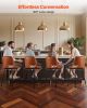 VEVOR Bar Stool Set of 3, 27 inch Counter Height Swivel Stools, Modern PU Leather Counter Barstool with Backrest and Metal Legs, Armless Bar Chair