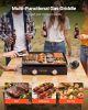 VEVOR Commercial Griddle, 22.4" Heavy Duty Manual Flat Top Griddle, Countertop Gas Grill with Non-Stick Cooking Plate, Steel Natural Gas Griddle