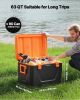 VEVOR Portable Cooler, 63 QT Hard Cooler with Ice Retention, Heavy-Duty Handles and Cup Holder, Lightweight Rigid Material Insulated Portable Cooler