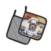 NEW Pit Bull Terrier The Chef Pair of Pot Holders Kitchen Heat Resistant Pot Holders Sets Oven Hot Pads for Cooking Baking BBQ, 7 1/2 x 7 1/2