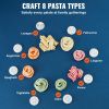 VEVOR Electric Pasta Maker, 150W Automatic Noodle Maker Machine with 8 Pasta Shapes, 4 Intelligent Modes