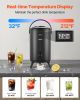 VEVOR Insulated Beverage Dispenser, 3.2 Gal/12L Stainless Steel Thermal Drink Server with Spigot & Temp Display, Suitable for Hot and Cold Drinks