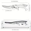 "2-Piece German Stainless Steel Kitchen Scissors Set - Industrial Strength for Meat Prep & Vegetable Chopping"